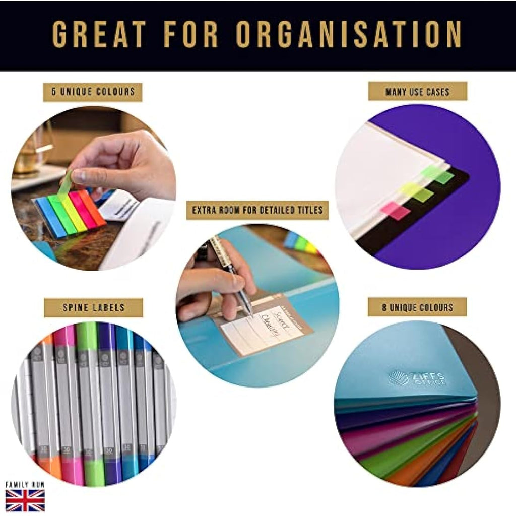 Ziffs Office A4 Display Folders – 8 Pack of 30-Pocket Presentation Books
