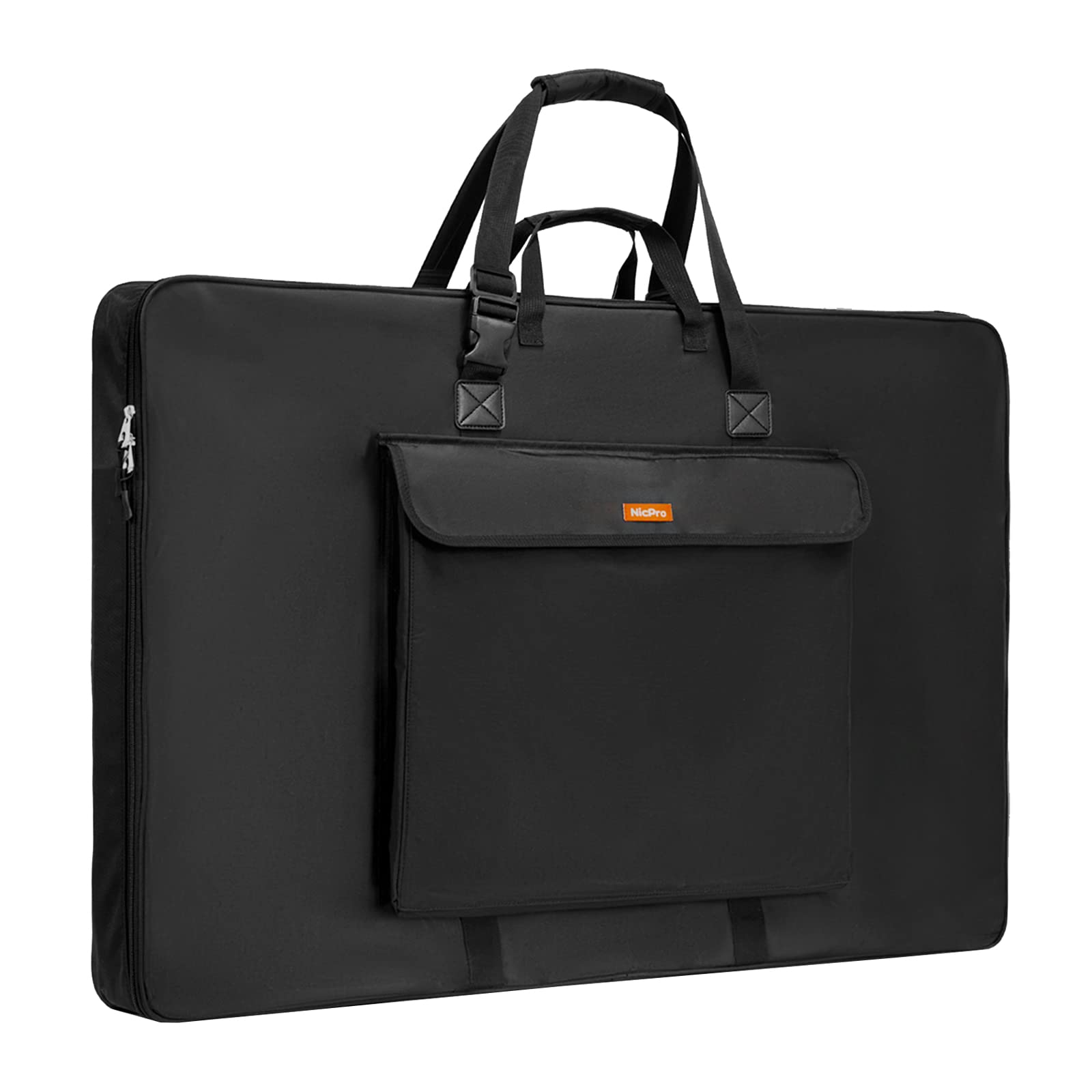 Nicpro Art Portfolio Bag | 20x26 Inch Black Nylon Artist Carrying Case