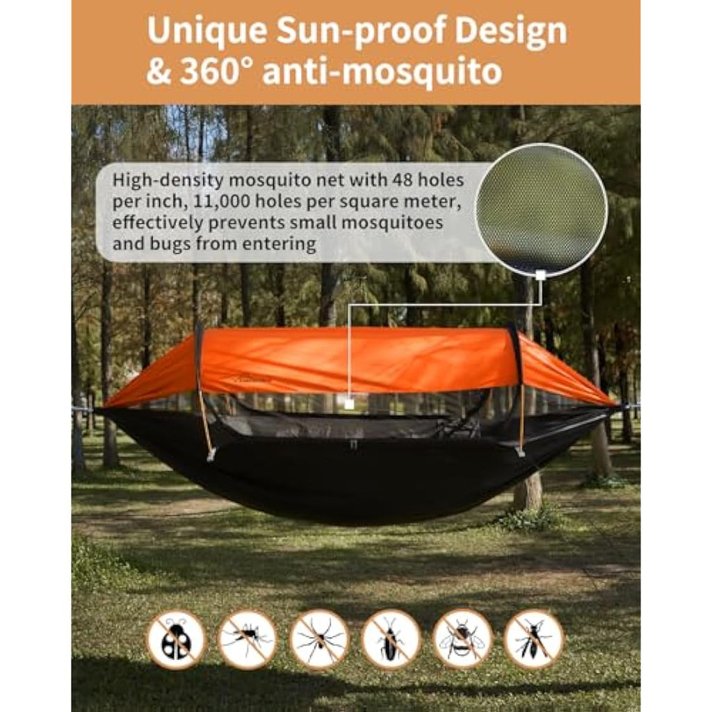Jolof Store 3-in-1 Camping Hammock Tent with Mosquito Net & Sunshade