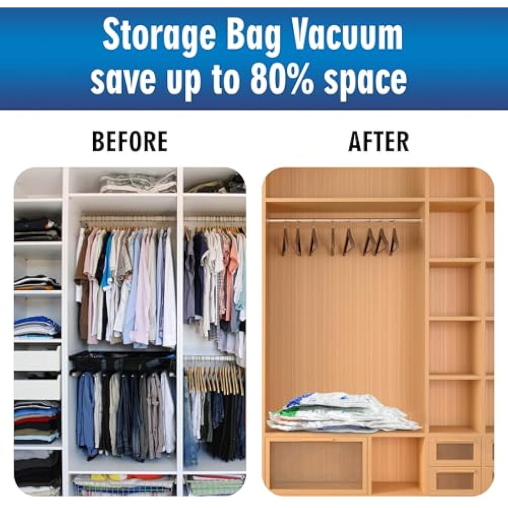 Vacuum Storage Bags – 9 Pack Reusable Space Saver Bags