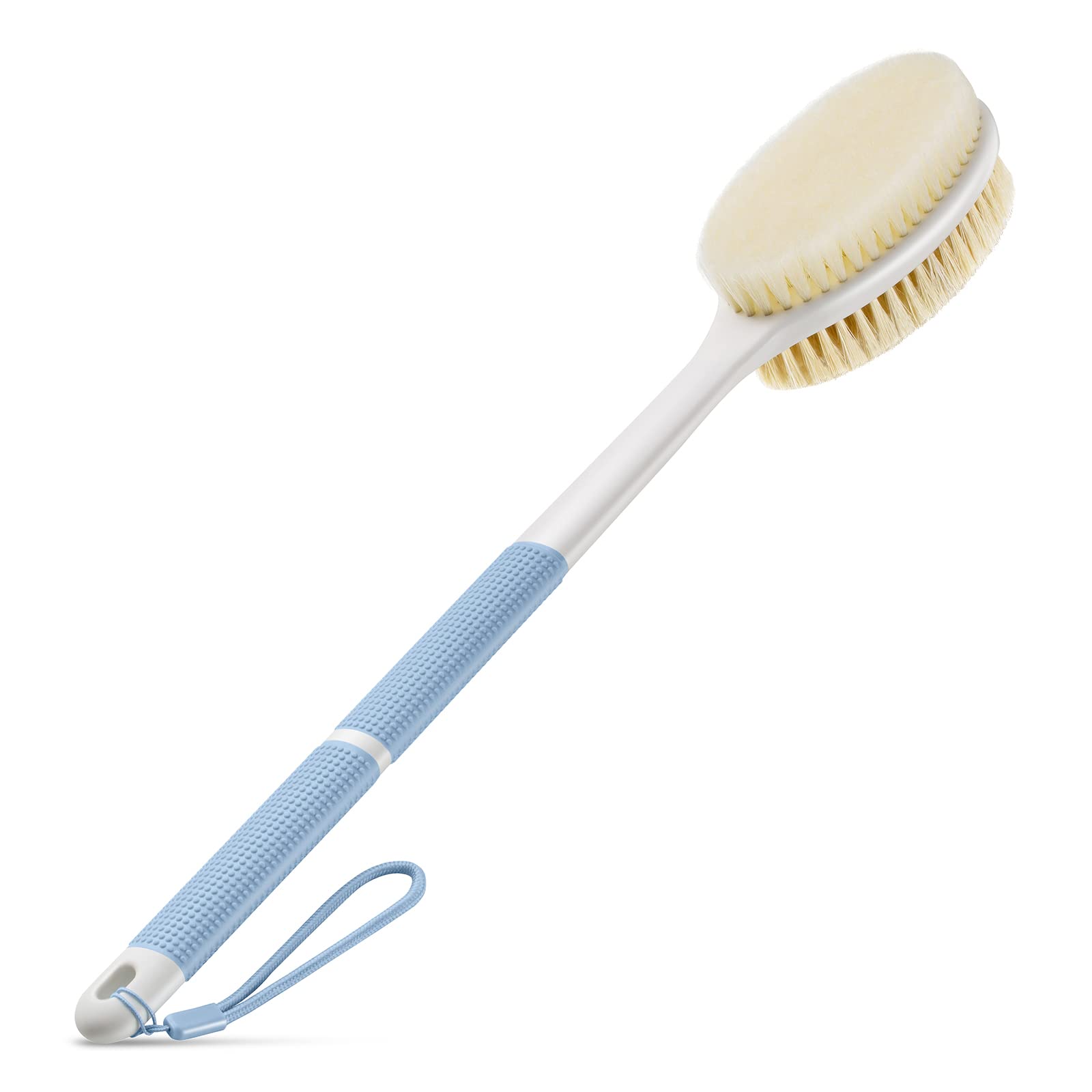 Back Scrubber – 17" Long Handle Dual Sided Stiff & Soft Bristles