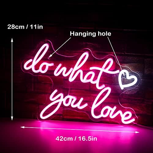 SIGNSHIP Do What You Love Neon Sign – Pink LED Wall Decor for Bedroom