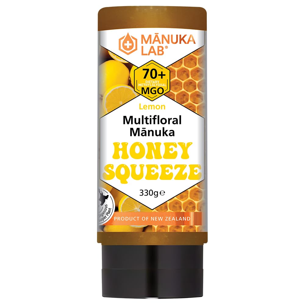 Manuka Lab 70+ MGO Manuka Honey Squeeze Bottle - Lemon Flavour 330g