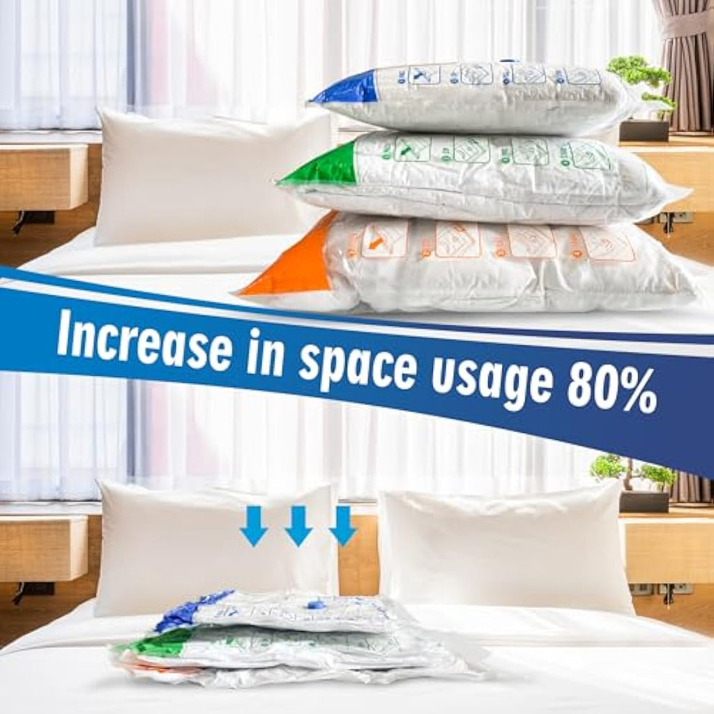 Vacuum Storage Bags – 9 Pack Reusable Space Saver Bags