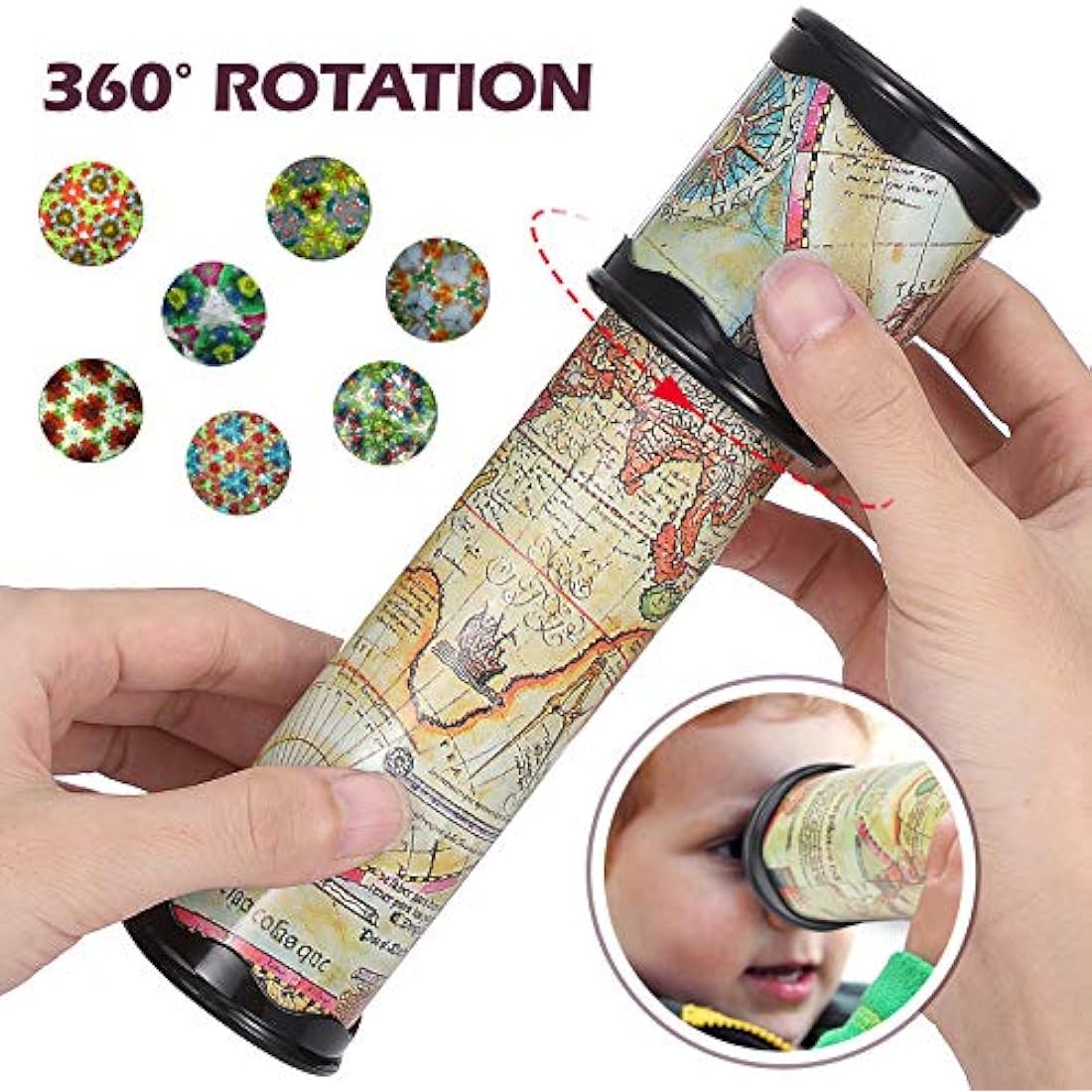 Jolof Store 20cm Kaleidoscope Toy 2-Pack – Retro STEM Optical Toy