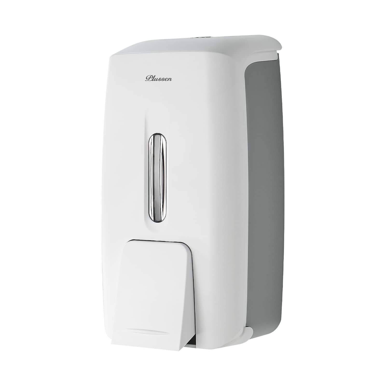 PLUSSEN Wall Mount Soap Dispenser – 800ml No Drill Liquid & Gel Dispenser