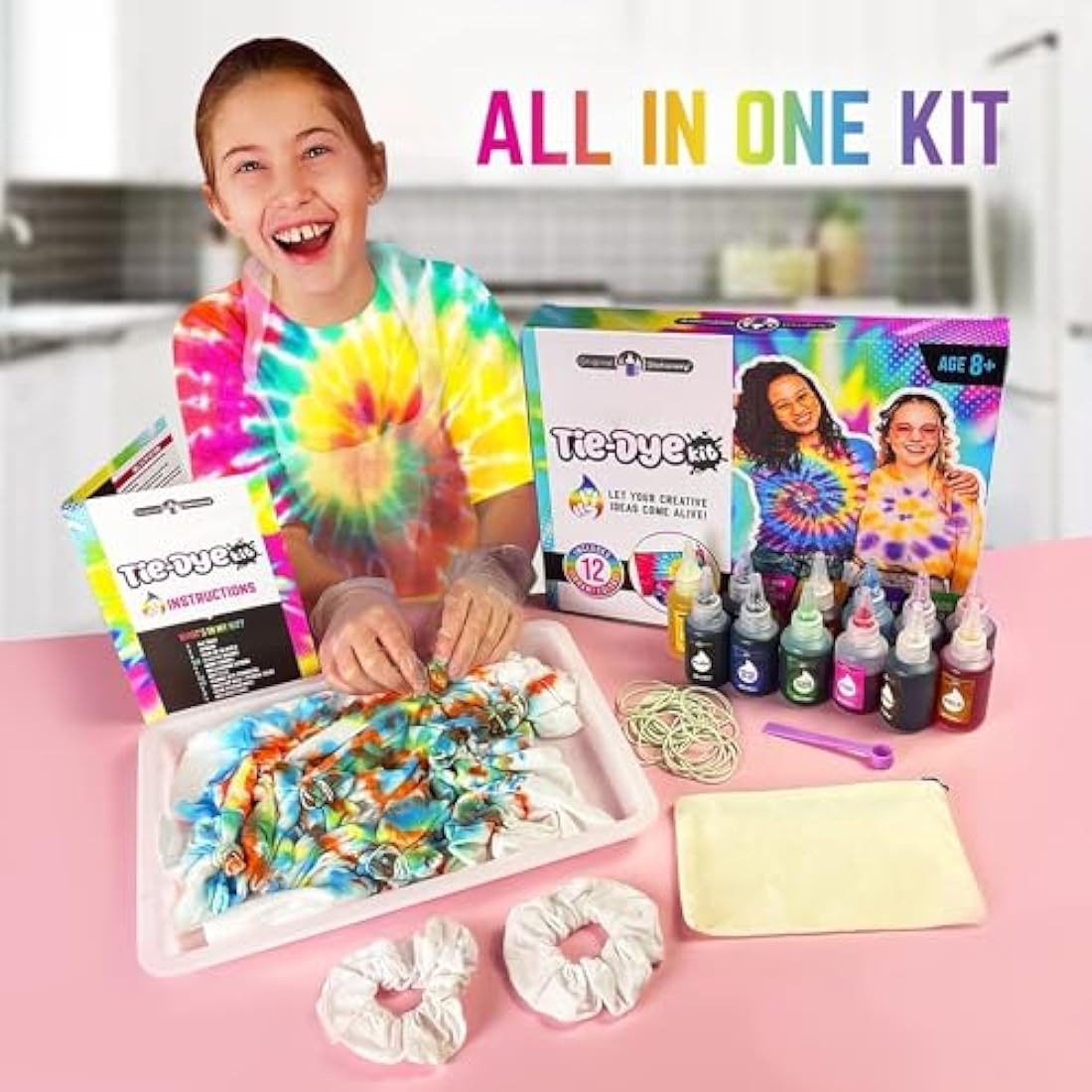Tie Dye Kit for Kids - 12 Colors DIY Art & Craft Supplies