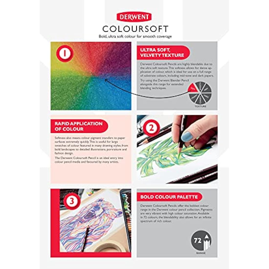 Derwent Colour Collection Art Set – 24 Piece Drawing & Sketching Kit