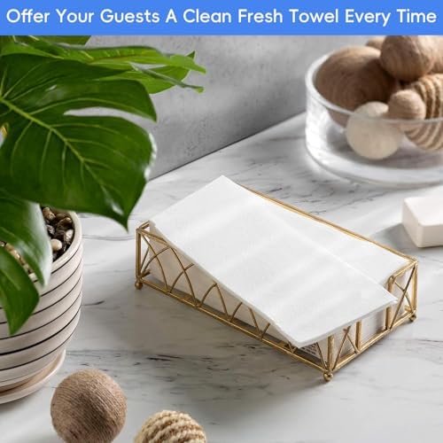 Jolof Store White Linen-Feel Disposable Guest Towels - 200 Pack
