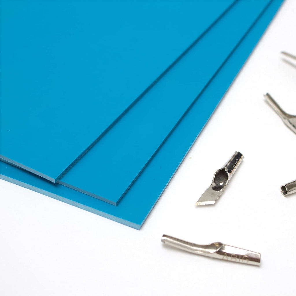 Artway Soft Cut Blue Polymer A2 Sheets for Lino Printing | Pack of 3