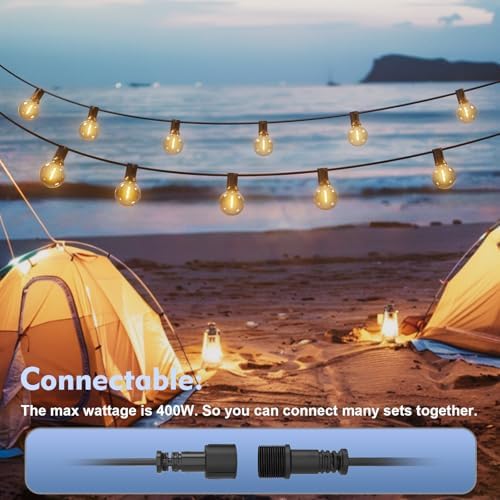 Yuusei 150Ft LED Outdoor String Lights – Shatterproof G40 Garden Festoon