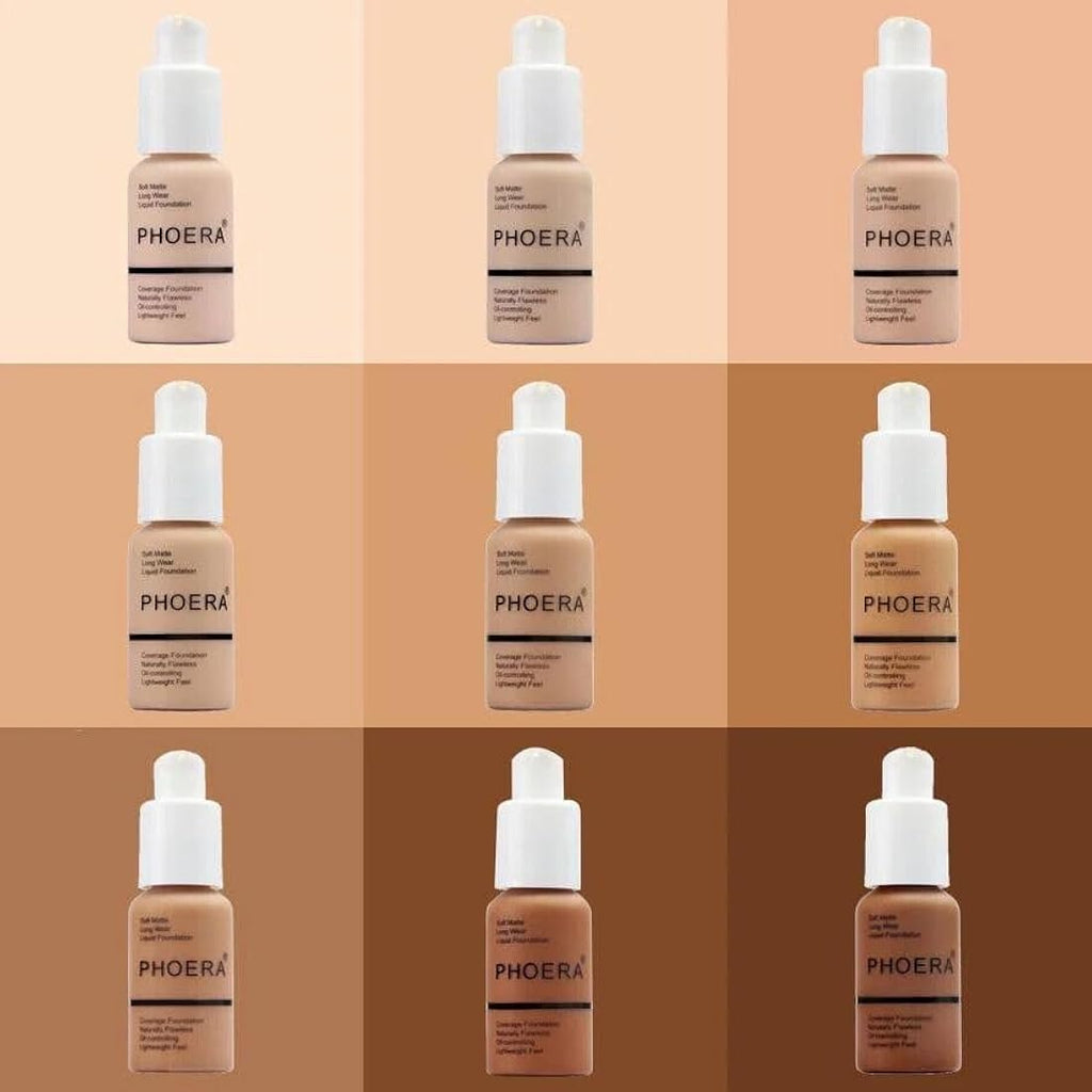 Phoera Full Coverage Matte Foundation - 104 Buff Beige Oil Control 30ml