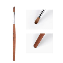 KAZIPOP Kolinsky Sable Acrylic Nail Brush #8 - Red Rosewood Handle Pen