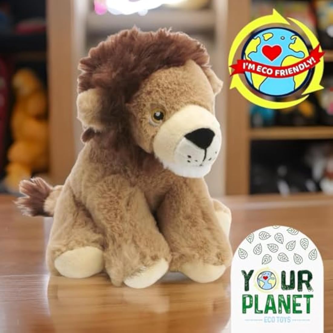 Deluxe Paws Your Planet Lion Eco Plush Toy | 15cm Recycled Soft Toy