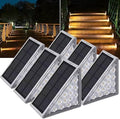 Adyos Solar Step Lights | 6 Pack IP67 Waterproof LED Deck & Stair Lights