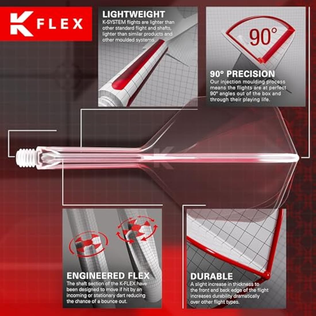 Target Darts 975 Ultra Marine 97.5% Tungsten Steel Tip Darts with K-Flex