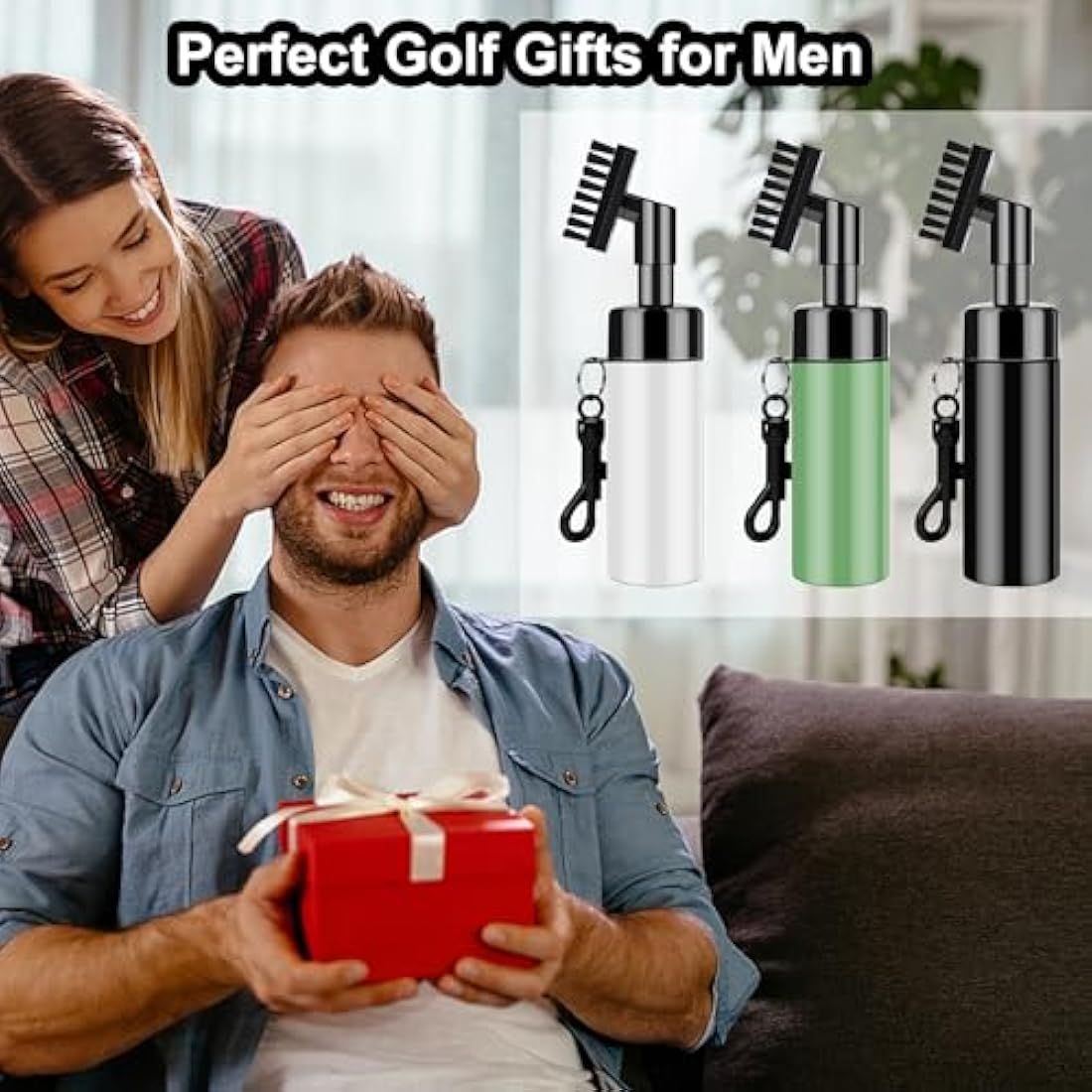 FUZVOL Golf Club Brush | 200ml Water Spray Groove Cleaner with Hook
