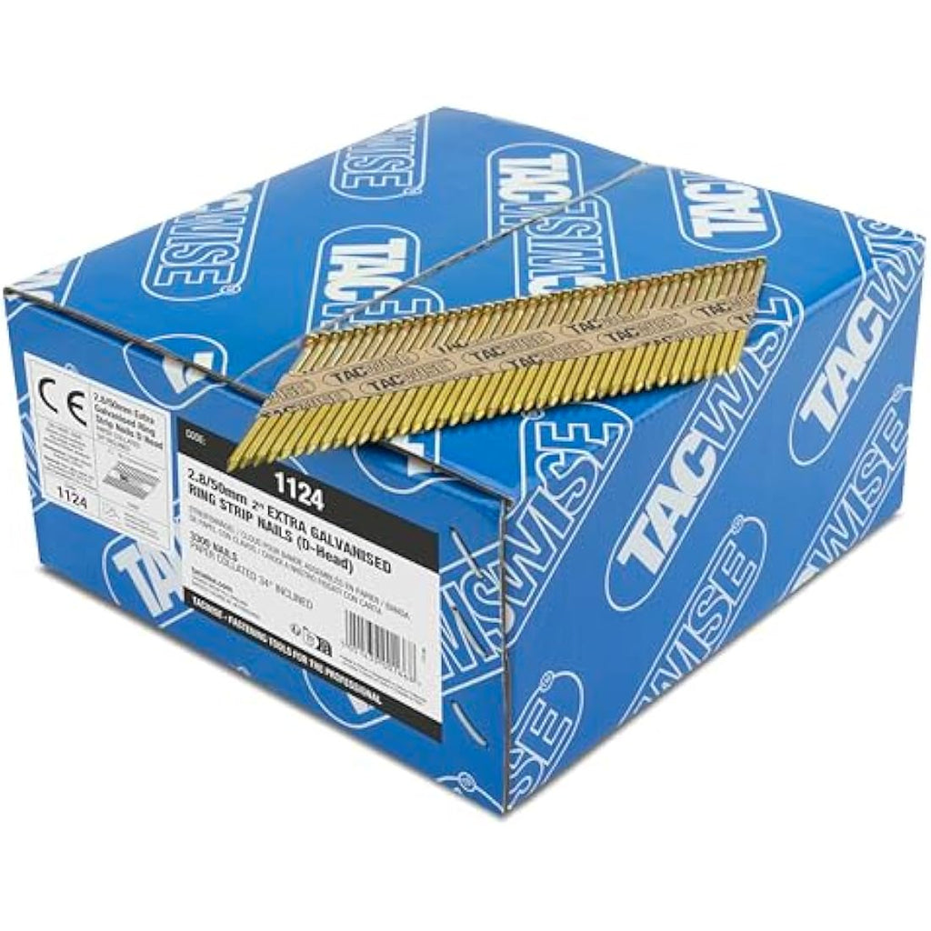 Tacwise 50mm Galvanised Framing Nails | 34° Ring Shank | 3,300 Pack