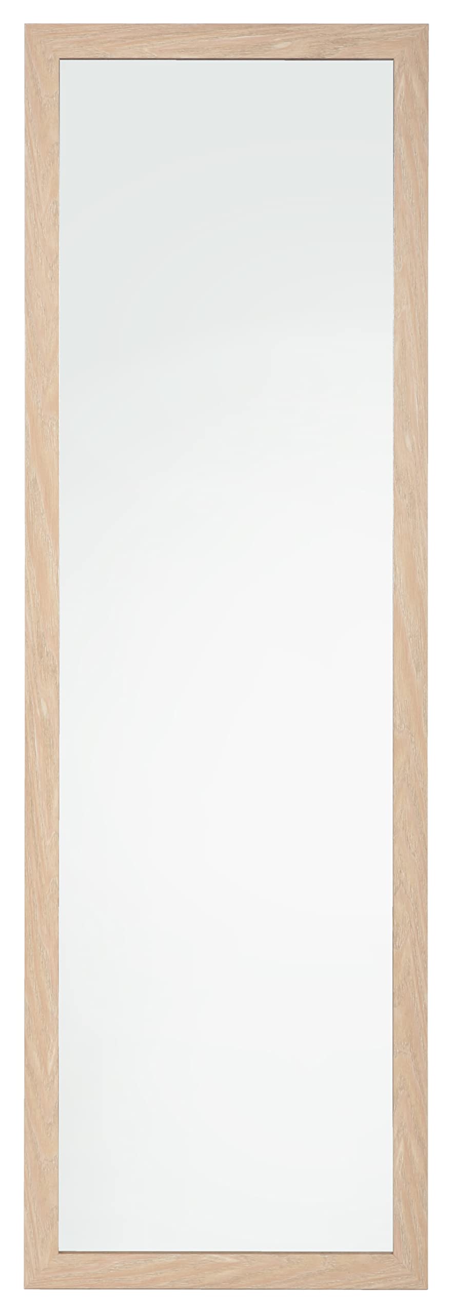 Jolof Store Washed Oak Wooden Wall Mirror | Overdoor Hanging 35x110cm
