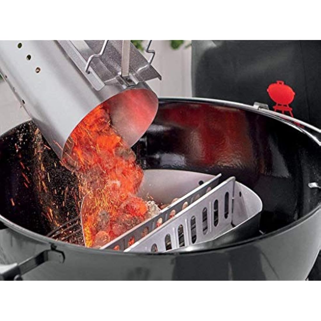 GFTIME Charcoal Baskets for Weber Kettle Grills, 2-Pack Steel Holders