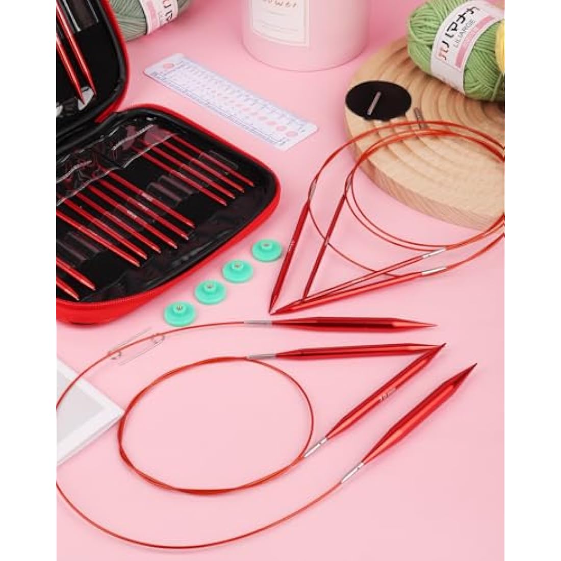 Aeelike Interchangeable Circular Knitting Needles Set | 13 Pairs, 3-10mm