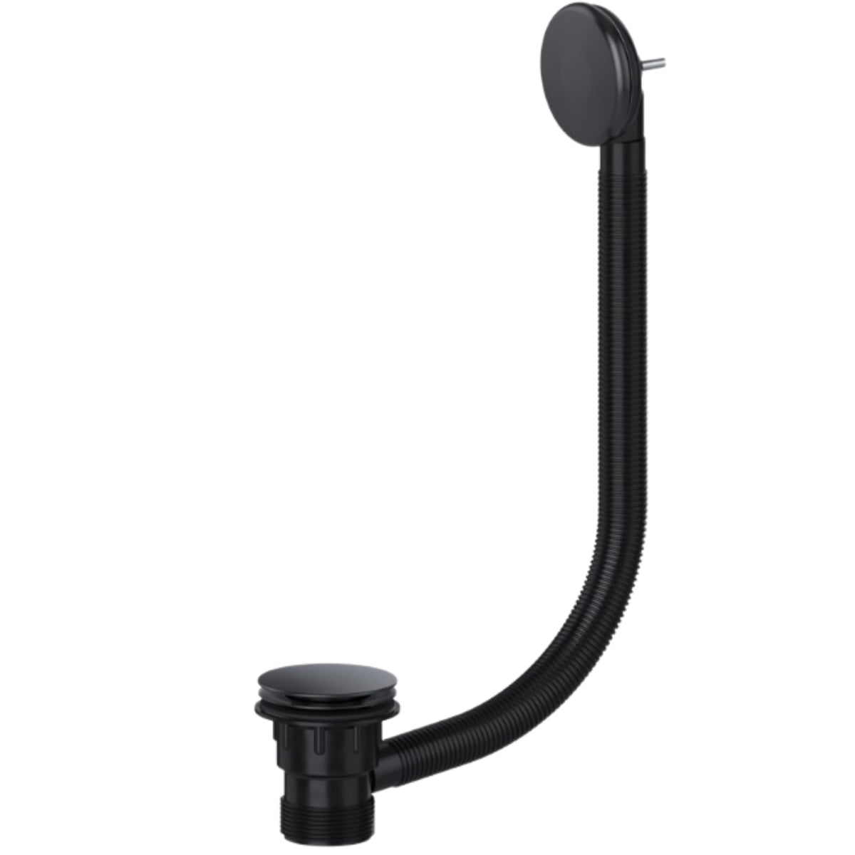 Hulthor Bath Waste & Overflow Kit – Universal 1.5" Click Clack Plug Set with Pop-Up Mechanism – Compatible with Standard UK Bathtubs Black - image 1