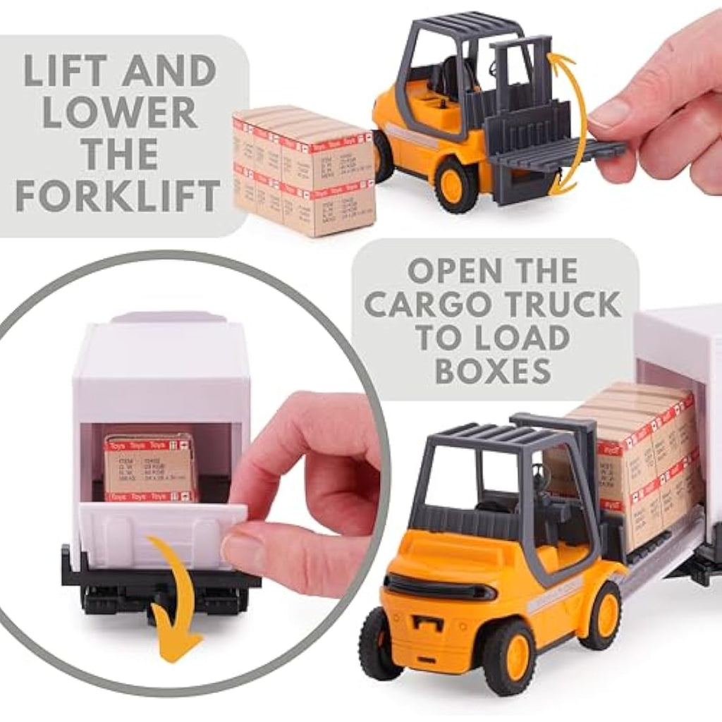Toyland Scania Cargo Truck and Forklift Set – 1:48 Scale Diecast Toy