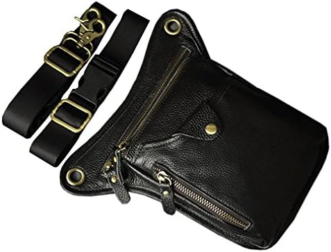 Leather Drop Leg Bag – Motorcycle Thigh Waist Fanny Pack