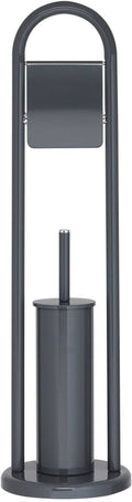 Sealskin Acero Toilet Butler | Metal Toilet Brush & Holder - Grey