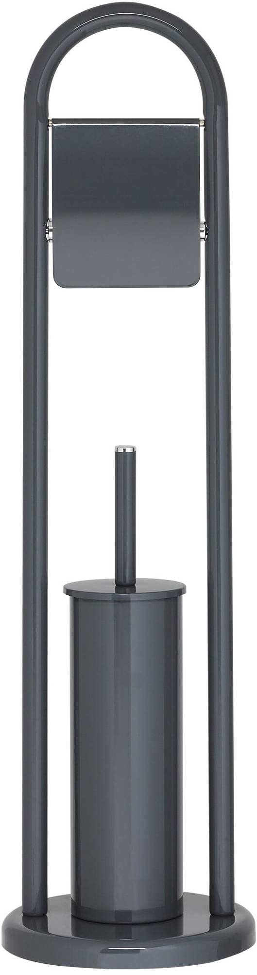 Sealskin Acero Toilet Butler | Metal Toilet Brush & Holder - Grey