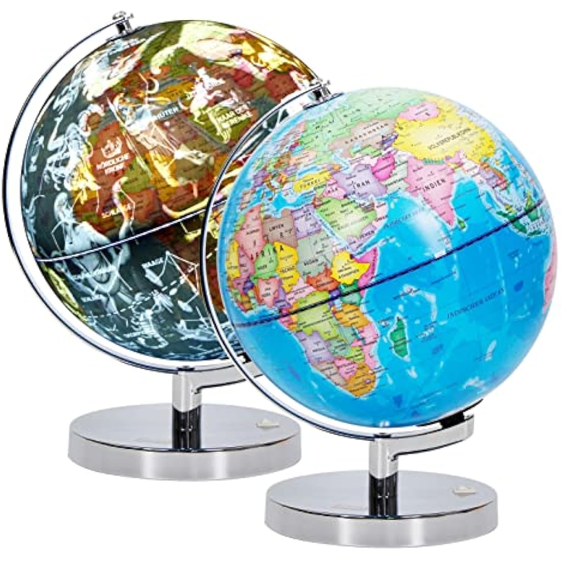 23cm Illuminated LED World Globe – Constellation Map