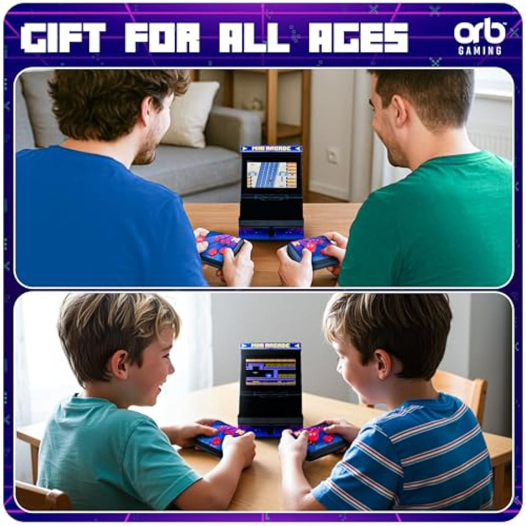 Mini Arcade Machine | 300 8-Bit Retro Games & 2 Wireless Joysticks