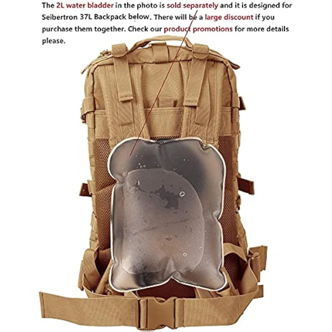 Seibertron Molle Tactical Helmet Holder & Basketball Backpack – Khaki