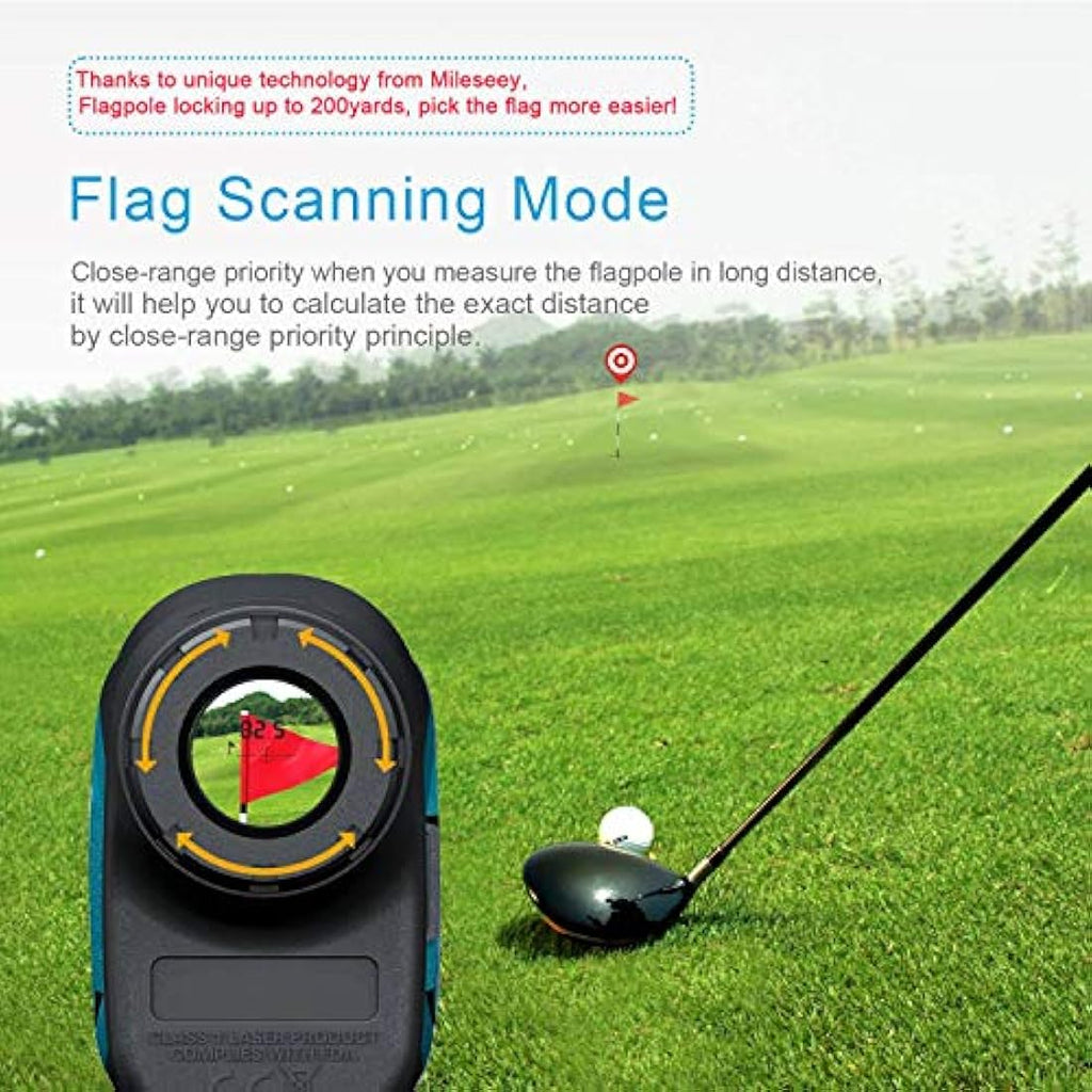Mileseey 660Yards Golf Range Finder | Slope Compensation & 6X Magnification