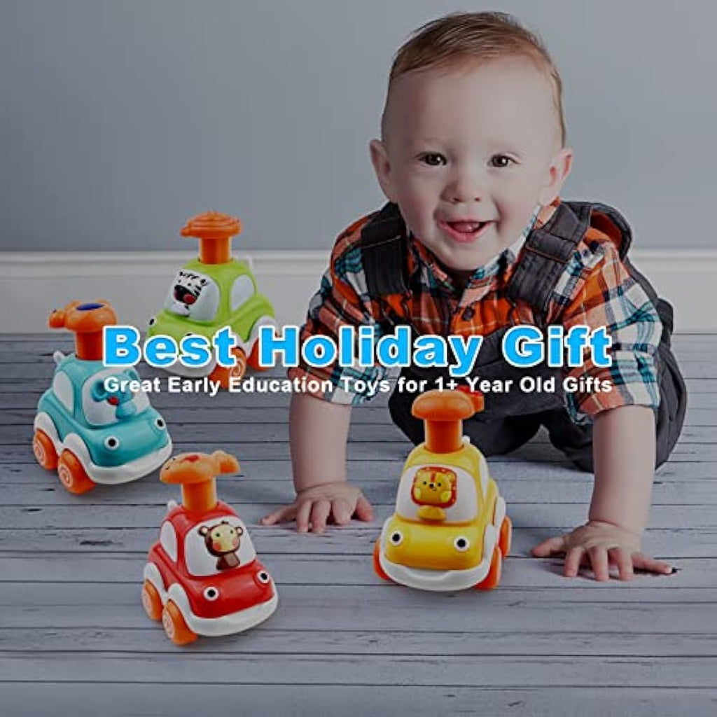 Press and Go Animal Toy Cars – Eco-Friendly Toddler Gifts