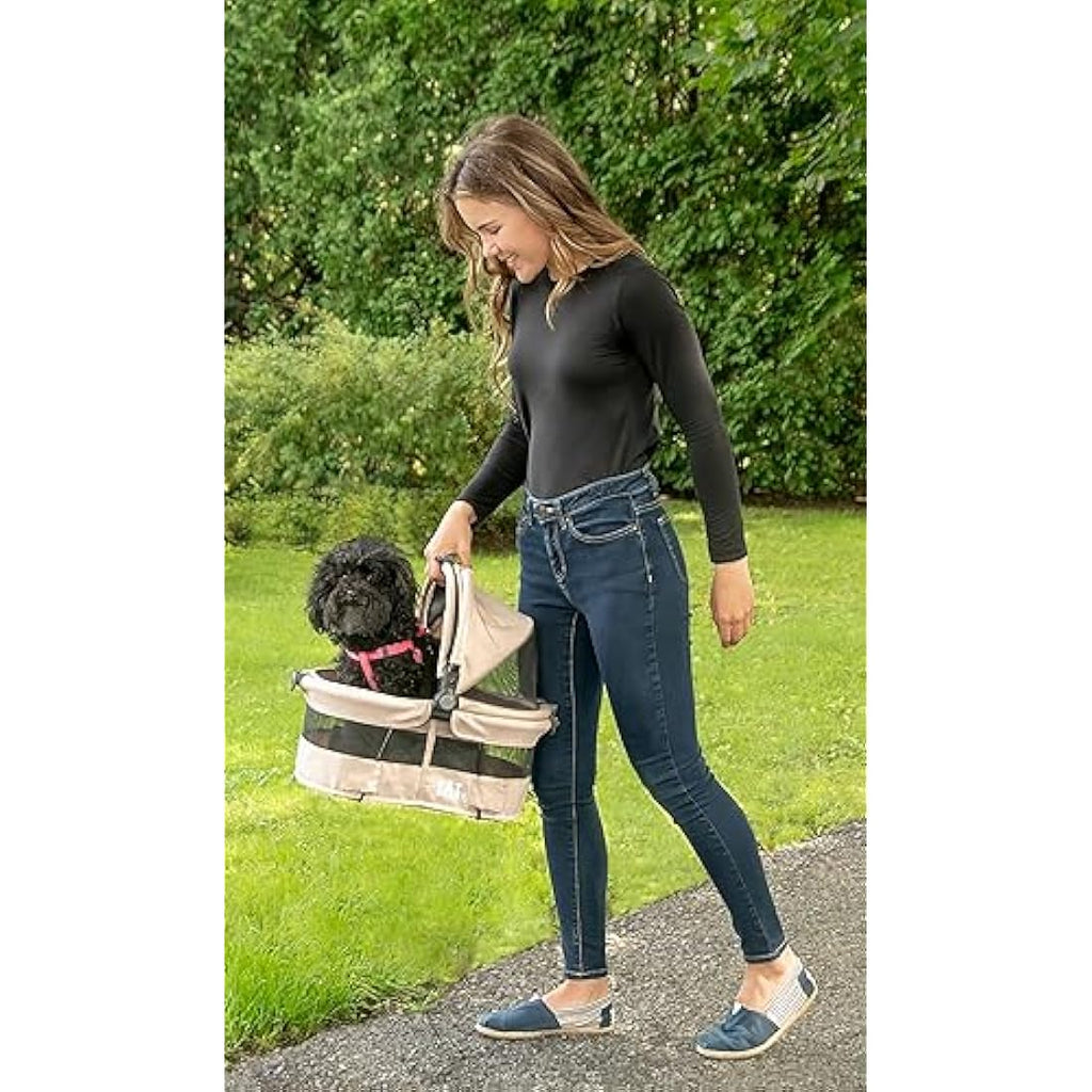 Pet Gear View 360 Ultra Lite Pet Carrier & Car Seat - Sand, 15"