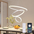 KAUCQI 3-Ring LED Chandelier | Dimmable Modern Pendant Light for Kitchen