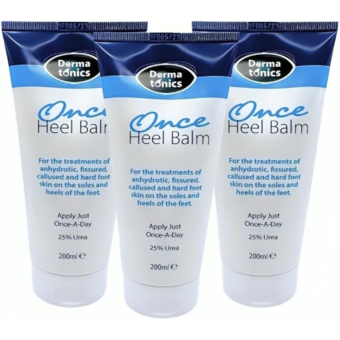 Dermatonics Once Heel Balm – 25% Urea Foot Cream for Dry Skin – 3 x 200ml