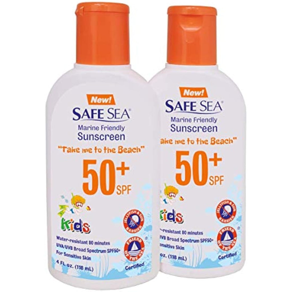 Safe Sea Kids SPF 50+ Jellyfish & Sea Lice Sunscreen Lotion – 2 Pack
