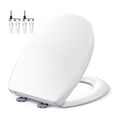 Zuvo Soft Close Toilet Seat - White O-Shape with Quick Release Hinges