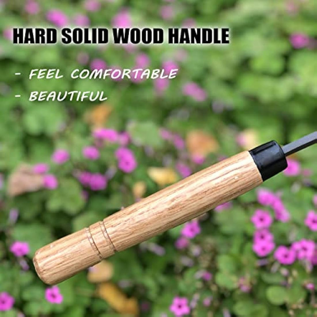SHANFEEK Japanese Hand Weeding Hoe – Carbon Steel Garden Tool with Wood Handle