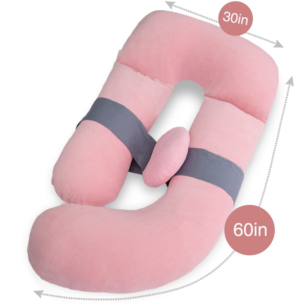 AS AWESLING 60in Full Body Pregnancy Pillow | U-Shape Maternity Lounger