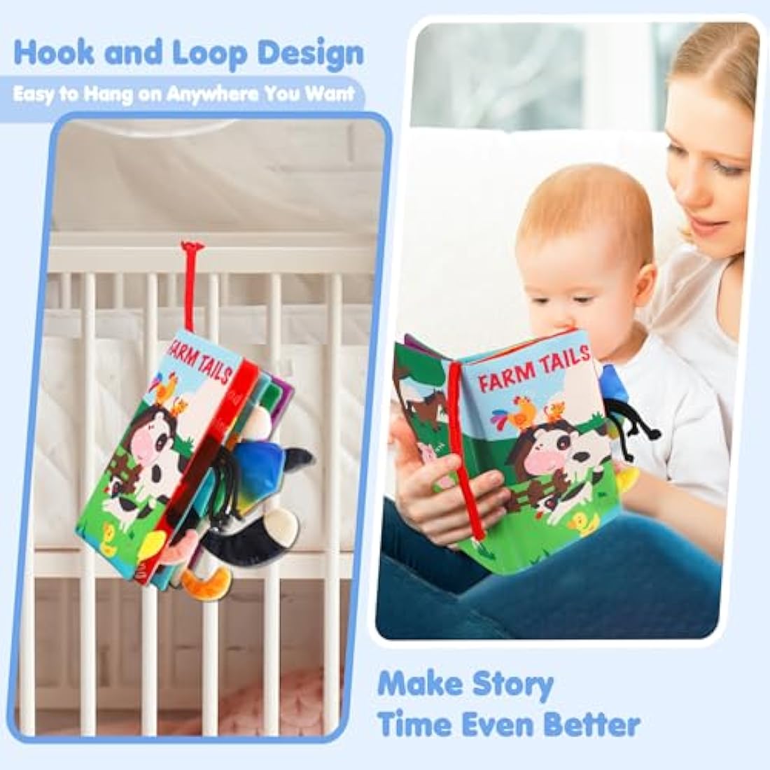 Baby Sensory Cloth Books – Touch and Feel Crinkle Toys