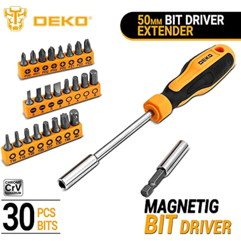 DEKOPRO 138 Piece Home Tool Kit – Universal DIY Repair Set with Case