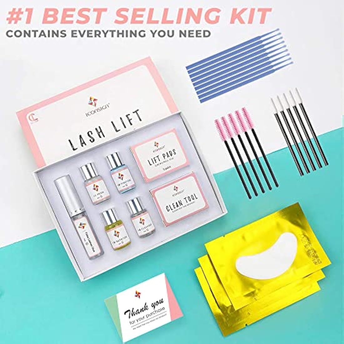 Iconsign Lash Lift Kit by  – Semi-Permanent Eyelash Perming Set