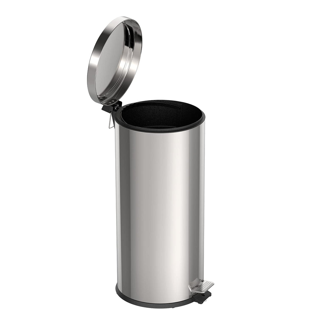 Tramontina 30L Stainless Steel Kitchen Bin – Pedal Waste Bin with Lid