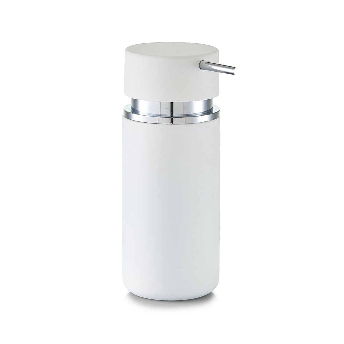 Zeller White Ceramic Soap Dispenser | Modern Liquid Lotion Pump – 16cm