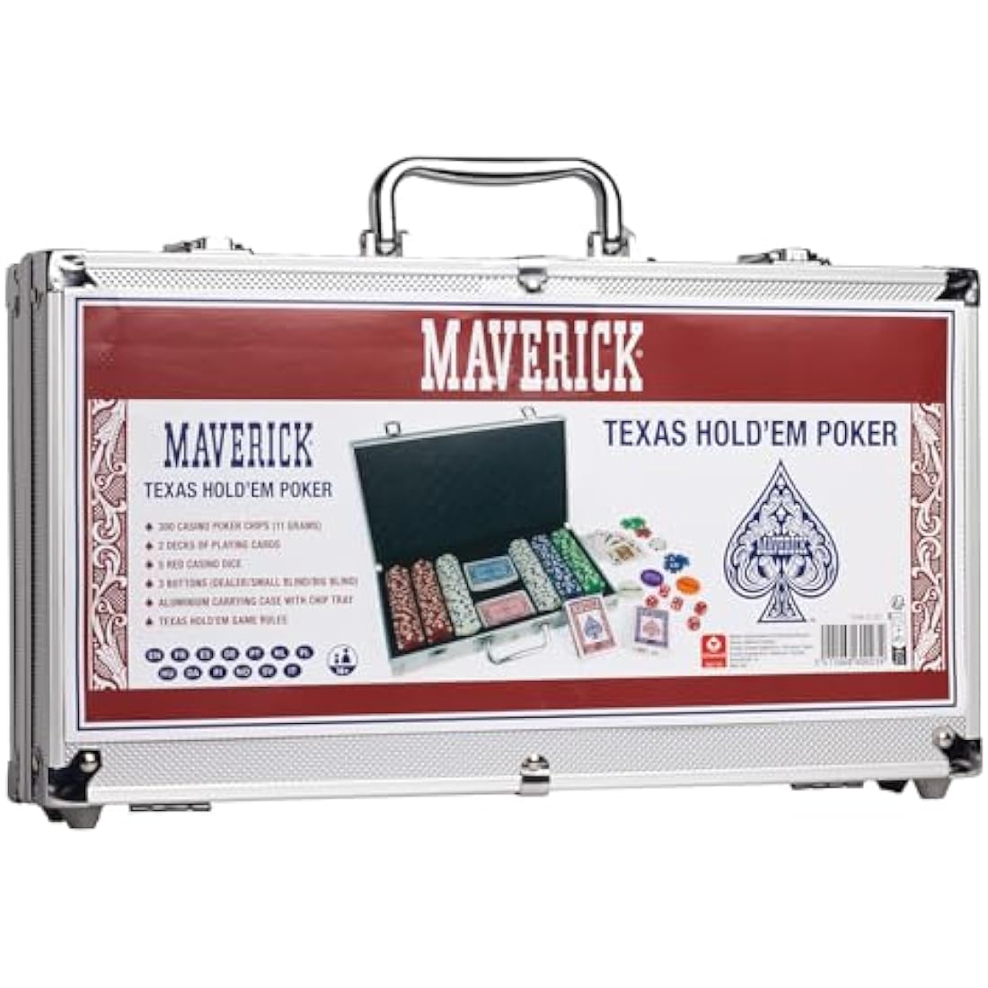 Cartamundi Maverick Texas Hold'em Poker Set | 300 Heavyweight Chips