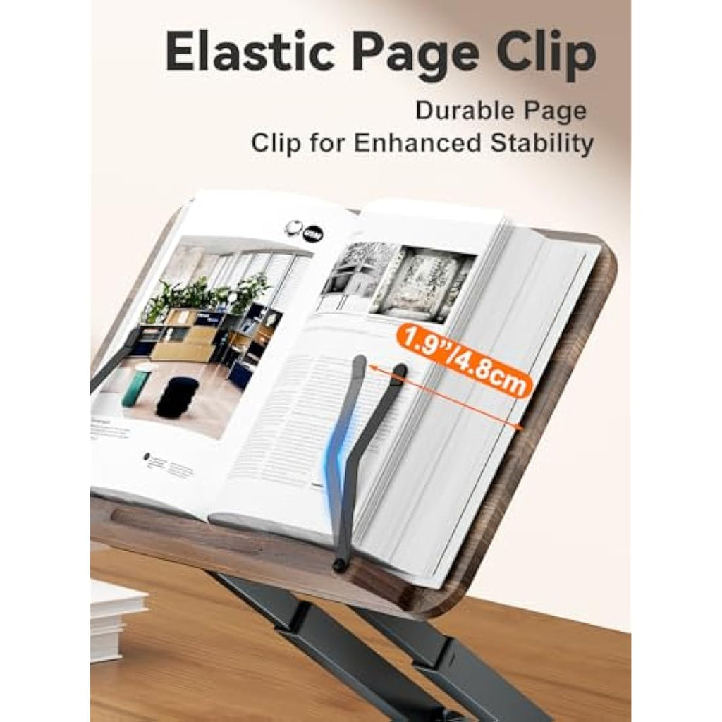 Tounee Ergonomic Adjustable Book Stand – Telescopic Aluminum Holder
