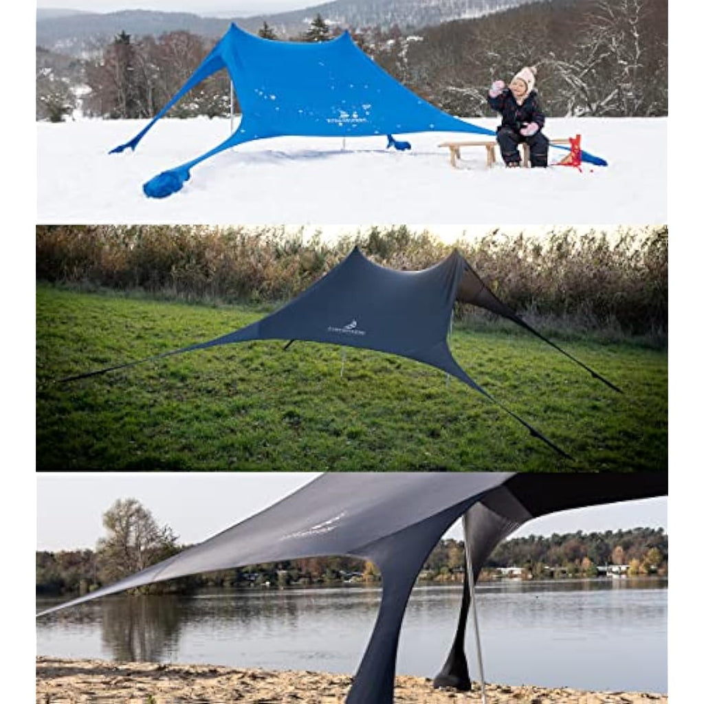 Lycra Beach Tent – Portable Sun Shelter with Sand Anchors